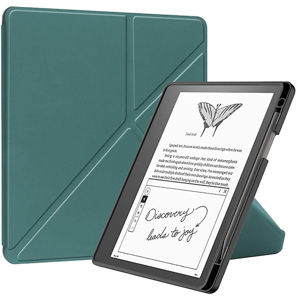 Magnetisk PU læder cover til Kindle Scribe 2022 10.2 tommer E-reader cover Dark green