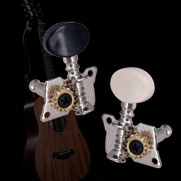 Stämmskruvar för Gitarr, 3R och 3L Stämskruvar med Precision Gitarrstämning Silver white head