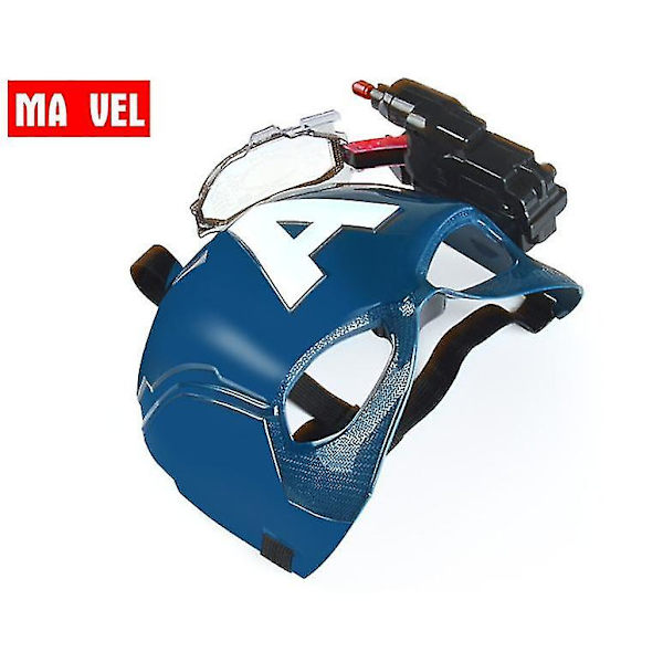 Marvel Avengers 4 Iron Man Captain America Mask Ljus Ljud Öppen Mask För Barn Halloween B
