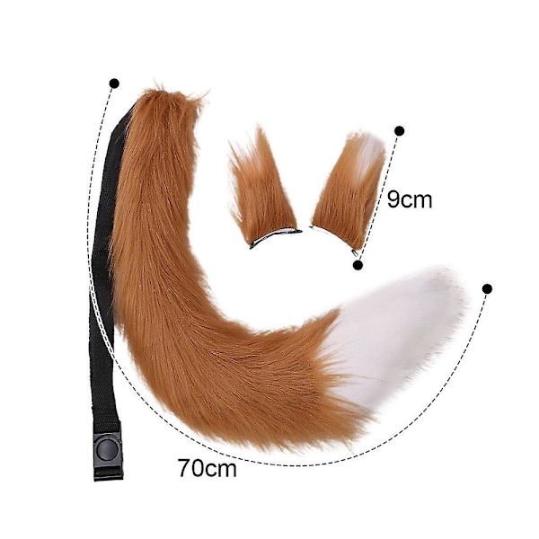 sysy Wolf Fox Eläimen Korvat Häntä Setti Wolf Korvat Häntä Puku Fox korvat hiusleike häntä setti Joulu deco