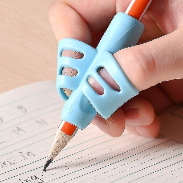 Børnefingerguide, 8 stykker flerfarvede greb Ergonomisk blyant skrivehjælp til børn, voksne og særlige behov