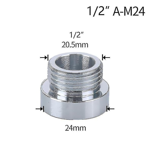 Vattenkran Koppling 1/2 Till M16 M18 M20 M22 M24 M28 Gänganslutning Konvertering Reparation Kran Adapter För Bubblare Kök Badrum D