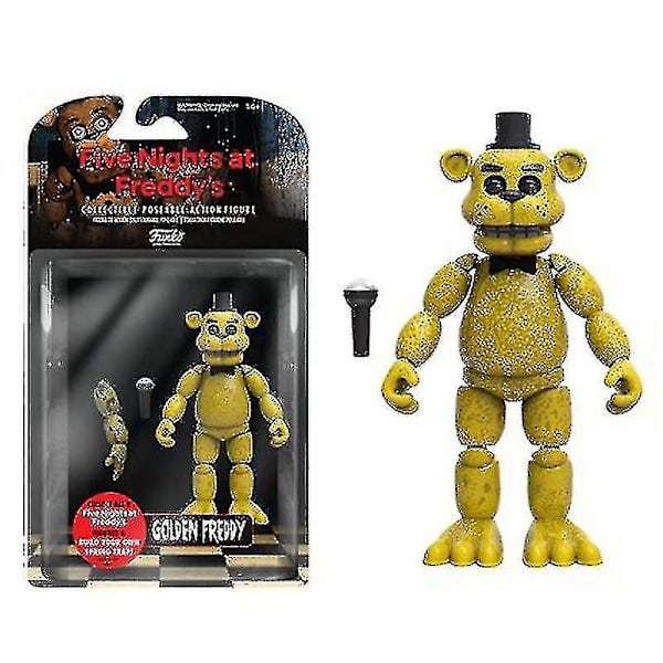 Fnaf Security Breach Action Figurer Rörliga leder Bonnie Foxy Freddy Chica Anime Figur Pvc modell Leksaker [ege] Freddy 14cm