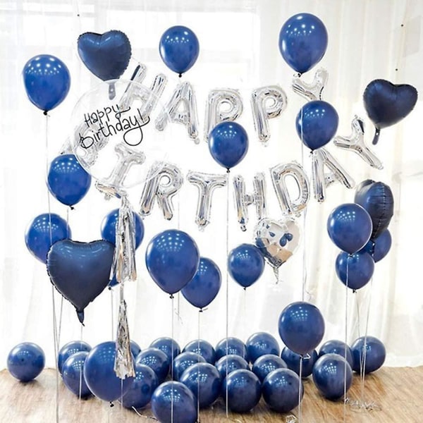 Latexballonger, latexballonger för dekoration, paket med 50 metalliska dekorationsballonger för fest