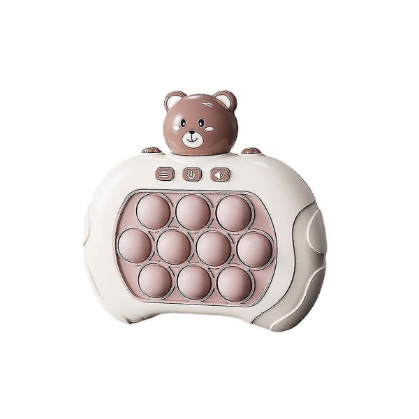 Pop Push It Spil Controller Boble Sensorisk Fidget Legetøj Elektronisk Whack Konsol Brown  White