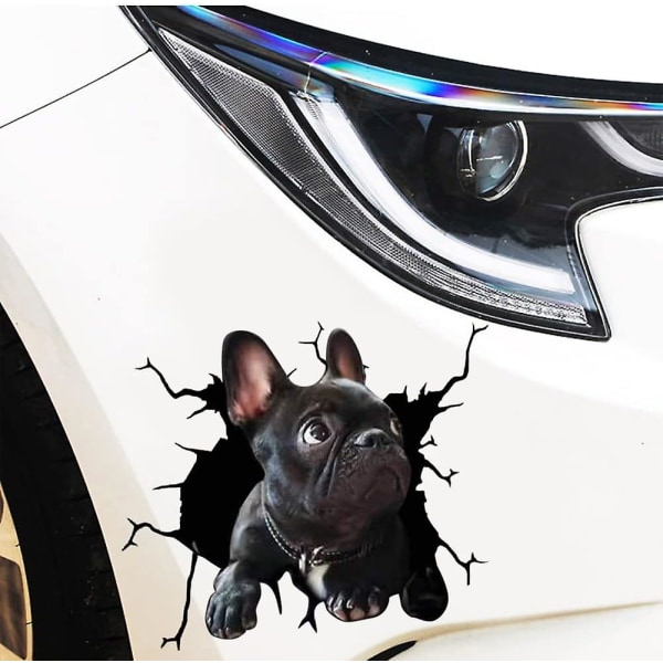 4-paknings 3d Dog Stickers French Bulldog Kjøleskapsklistremerke French Bulldog Stickers 30cm X 30cm