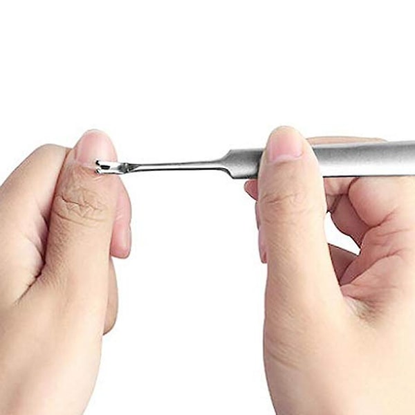 Rostfritt stål Nagelband Trimmer Remover Metall Nagelband Pusher Remover Dead Skin Nail Art Manikyr Tool