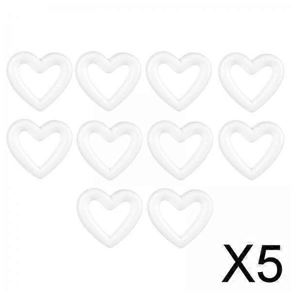 5xPolystyren Styrofoam Skum Hjerte Kjærlighet For DIY Kunstmaling 13.5CM
