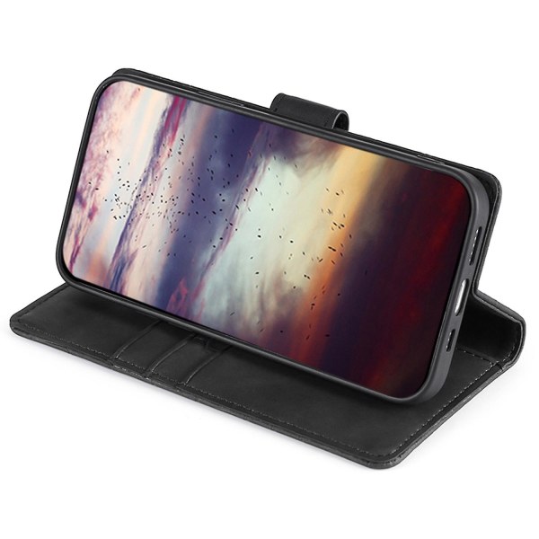Krokodille Tekstur Tegnebog Stativ Etui til TCL 40R 5G, Hud-følelse PU Læder Mobiltelefon Cover Black Style A TCL 40R 5G