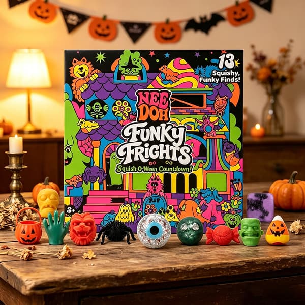 Needoh Funky Frights Squish-O-Ween Nedtællingskalender 13 Dage Halloween Julekalender Overraskelser Sensorisk A