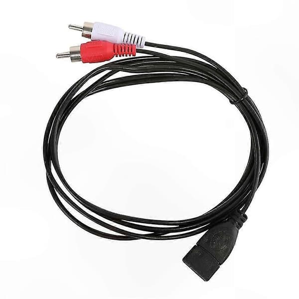 1,5 m USB A hun til 2 RCA han AV-kabel