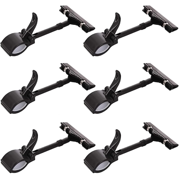 6 st svarta skyltclips roterbara pop-clips varuklippshållare stativ pris kampanjer display tag-klämma