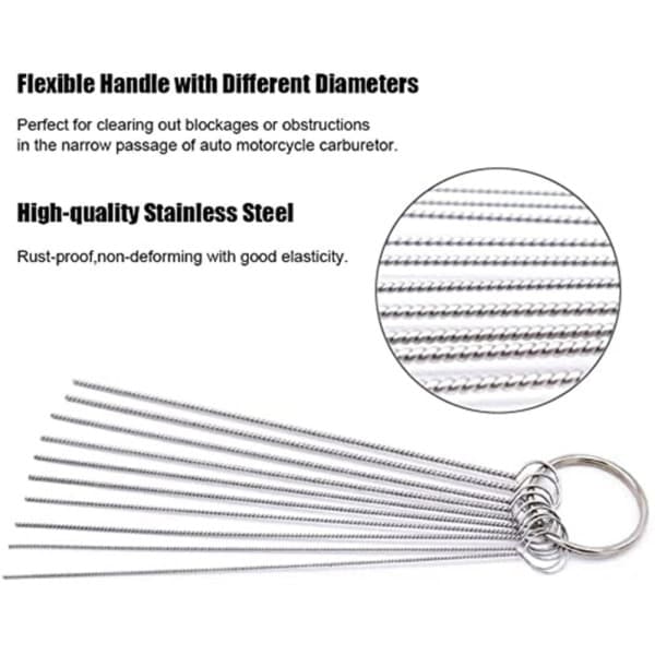 Carburetor Cleaning Kit Cleaning Needles Brushes Cleaning Tools