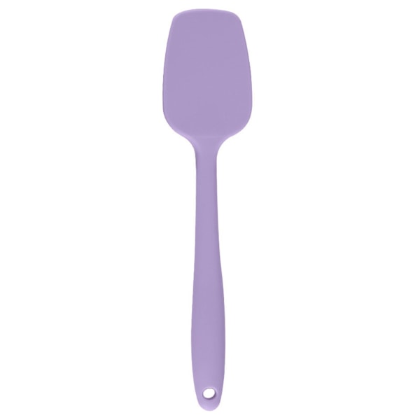 Non-stick silikonespatel med hængende hul Skridsikkert håndtag Varmebestandig fleksibel skraber Bageblandingsværktøj Opvaskemaskine Sikker BPA-fri smørspatel Purple S