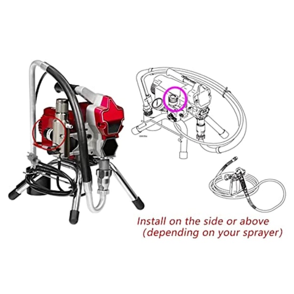 Trykreguleringsventil Assy til Graco 249005 maskine til 390 maskine Fk