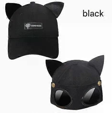 Ins Korean Style Pilot Baseball Cap With Built-in Sunglasses, Men Fashion Sun Visor Hat Versatile For Spring Summer E