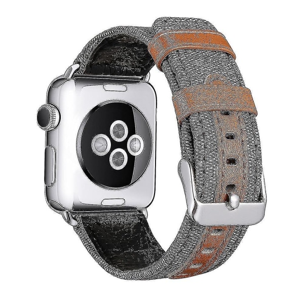 Apple Iwatch -ranneke Laadukas nahkainen kangaskuvioinen ranneke