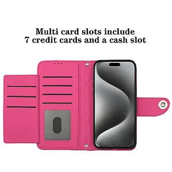 For iPhone 12 Pro Max Diamond Pattern Flip Leather Phone Case with Sn Rose Red