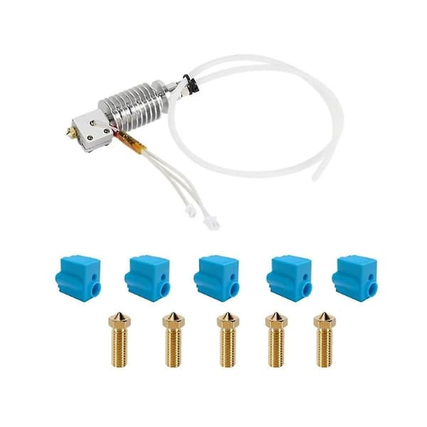 Hotend Kit til Vyper, 3D Printer Samlet Hotend Kit med 5 stk. Silikonesokker og Dyser til Vyper