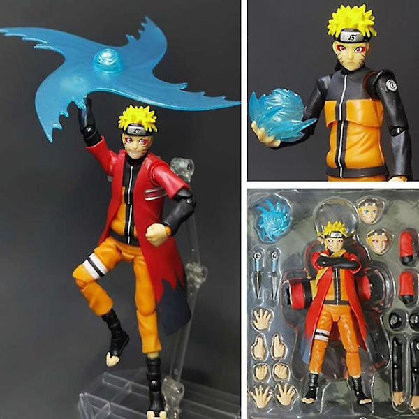 Anime Uzumaki Naruto Actionfigur Ansiktsbyte Figur Rörliga Leder Cool Leksak