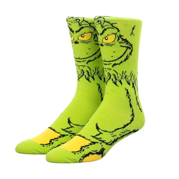 3 par nye jule-sokker med Grinch i bomullsdesign 3 pattern 3 one size fits all