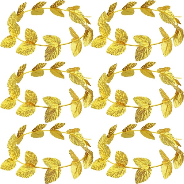 6 st Huvudkrans Gold Leaf Crown Headpieces Leaf Headdress