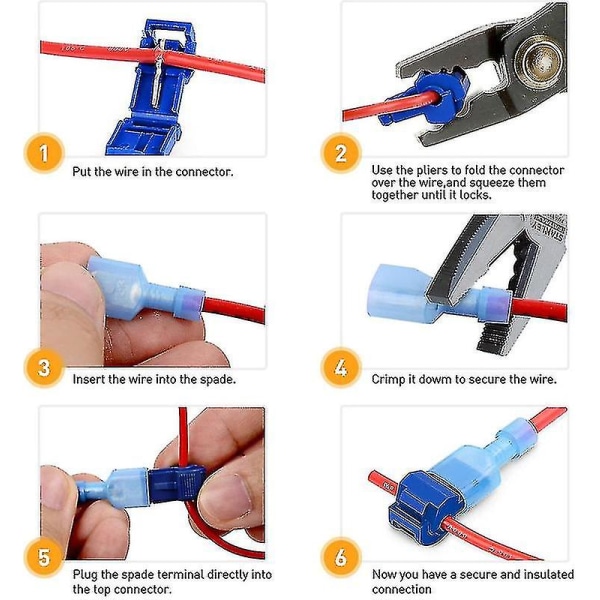 Hurtig Splice, Wire Terminals T-tap Kit 120 pcs