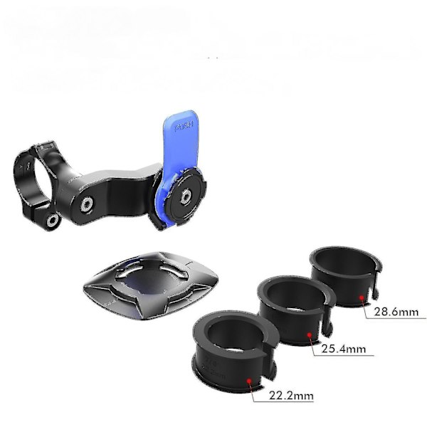 Quad Lock-kompatibel cykel- och motorcykeltelefonhållare black blue black blue