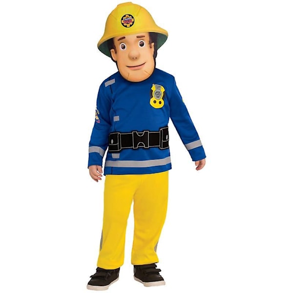 Brandman Sam Liten Räddnings Barn Lek Föreställningar Utklädningskläder Barn Cosplay Halloween Kostymer M