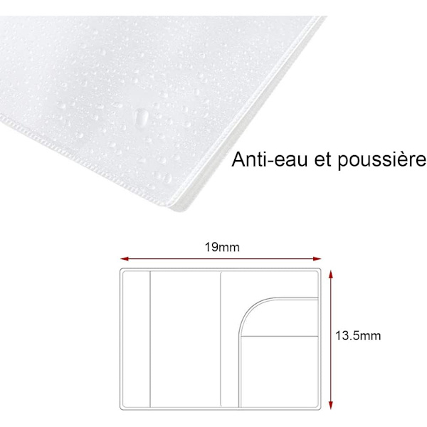 Genomskinligt case, 6 st genomskinliga passfodral, passfodral, passskydd i genomskinlig plast, passfodral för pass i standardstorlek