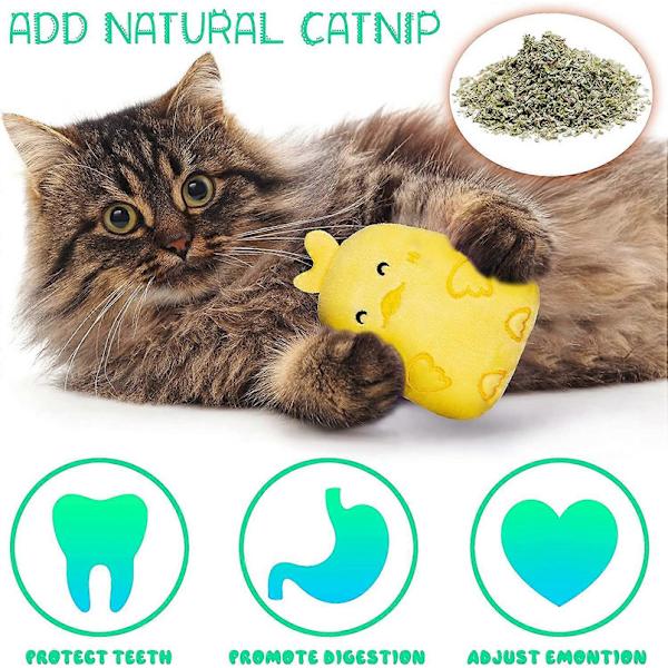 Catnip Leksaker, Inomhus Kattleksaker med Rassel, Plysch Kattleksaker, 6-Pack