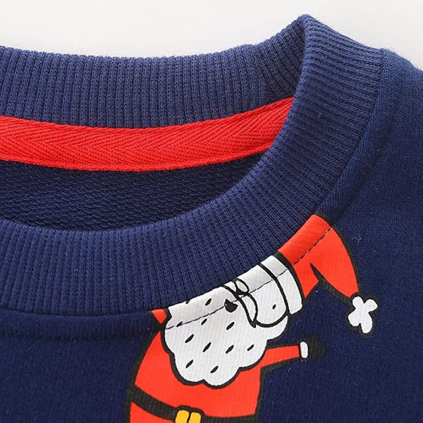 Dinosaur Print Langærmet Casual Sweatshirt til Småbørn Drenge, der Gløder i Mørket Christmas 7years