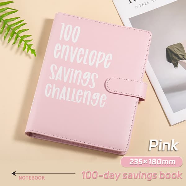 100-dagers spareutfordring: En multifunksjonell sparebok i rosa