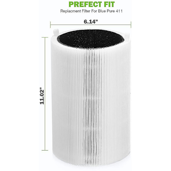 Reservefilter for Blueair Blue Pure 411/411+ & Blueair 3210 Luftrenser - Aktivt Kull