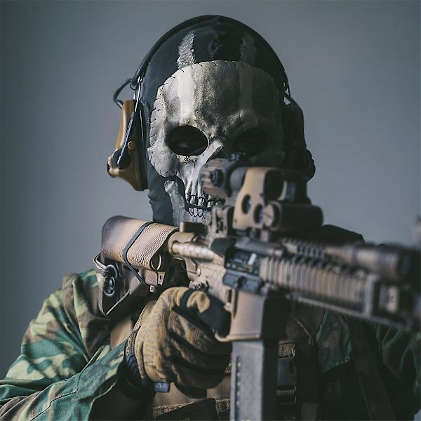 Call Of Duty Ghost Skull Maske - Fuld Ansigt Unisex Til Krigsspil Halloween Karneval Cosplay