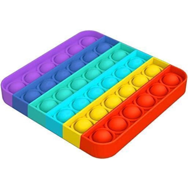 2-pak Pop It Fidget Toy Original - Regnbue - CE-godkendt multifarve Xixi multicolor one size