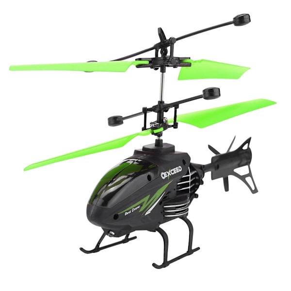 Mini RC infraröd induktionsfjärrkontroll RC leksak 2CH Gyro helikopter RC drönare dinosaurie leksaker presenter till bebis barn på rea Green One Size