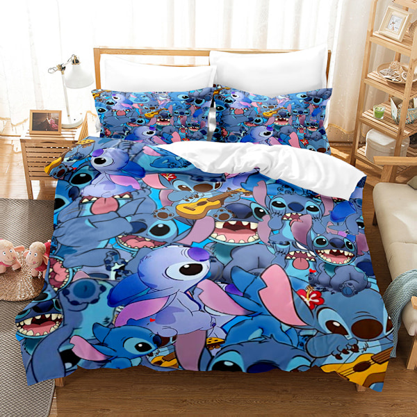 25 nya Stitch tredelade sängkläder hemtextilier täcke örngott