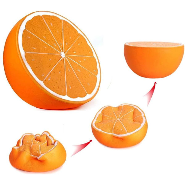 Orange Jätte Squishy Långsamt Stigande Jumbo Super Mjuk Doftande Kawaii Stressavlastande Leksaker
