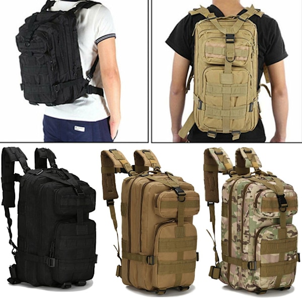 Militär Taktisk Armé Ryggsäck Utomhusväska 30L Y khaki