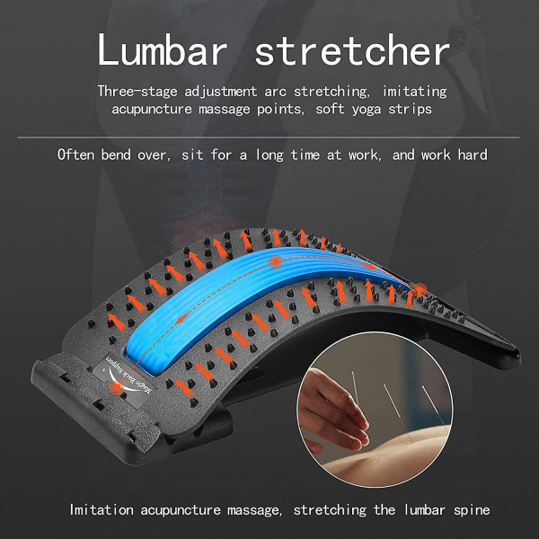 Rygstrækkeanordning Rygmassager til sengestol Multi-level Lumbar