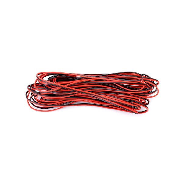 10 meter 22AWG elektrisk ledning, 2-leder sort rød ledningskabel, forlængerledning, til bil LED-stribe lys