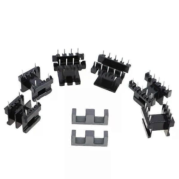5 sett EE25 4-pinners 8P 10P transformatorspole PC40 ferrittkjerne vertikal horisontal