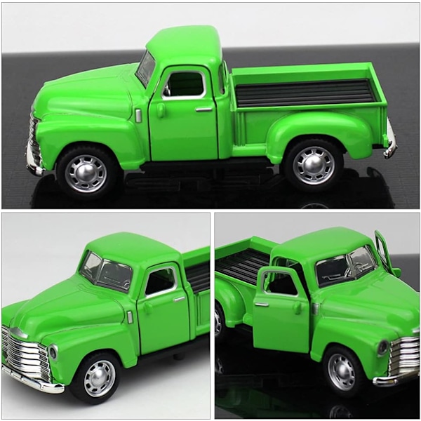 1kpl lava-auto, vihreä - 1/32 mittakaavan painevalettu mallileluauto vintage-automalli retro vintage-automalli lelu seosautomalli kodin sisustus