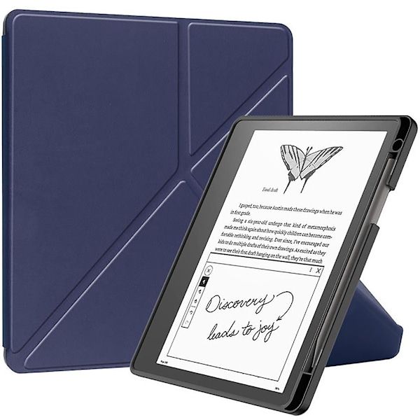 Magnetiskt PU-läderfodral för Kindle Scribe 2022 10,2 tum E-läsare Navy blue