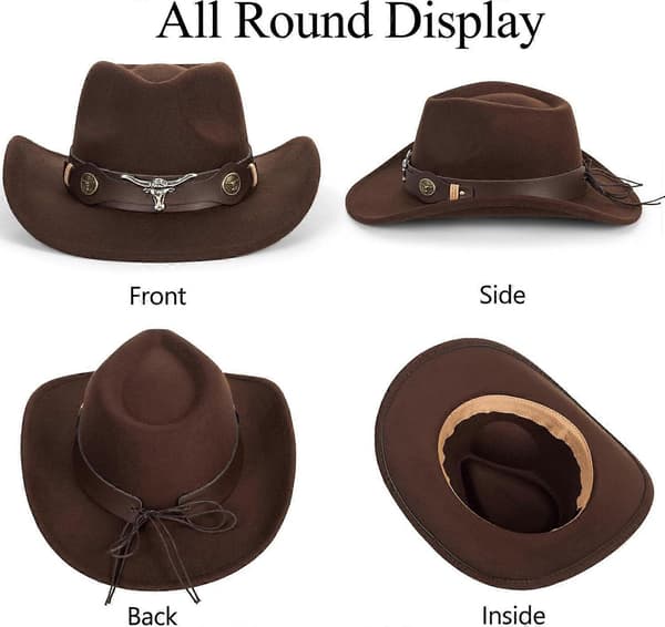 2025 Seneste Model Klassisk-Western-Cowboyhat Bredskygget
