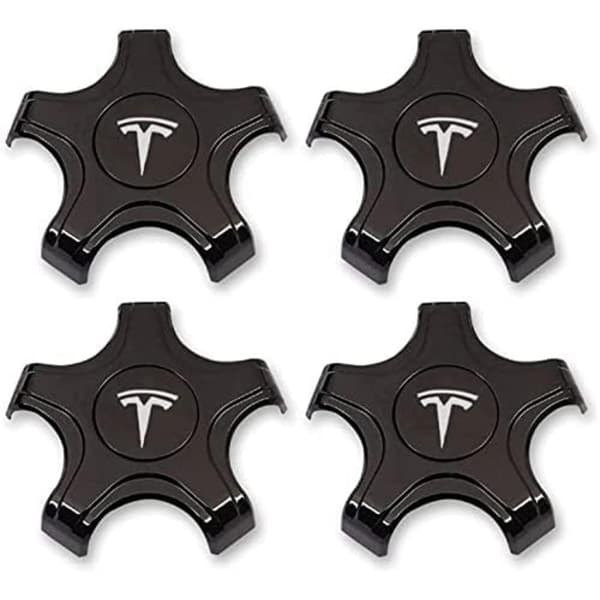 4-pak sorte og hvide Tesla Model 3 hjulkapsler til Aero-fælge