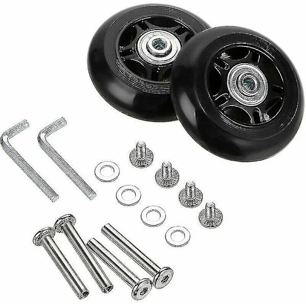 Pcs Box Castors Reservehjul Leje Reparation Til Gaffel Sager 70 24 Mm, Sort-yvan