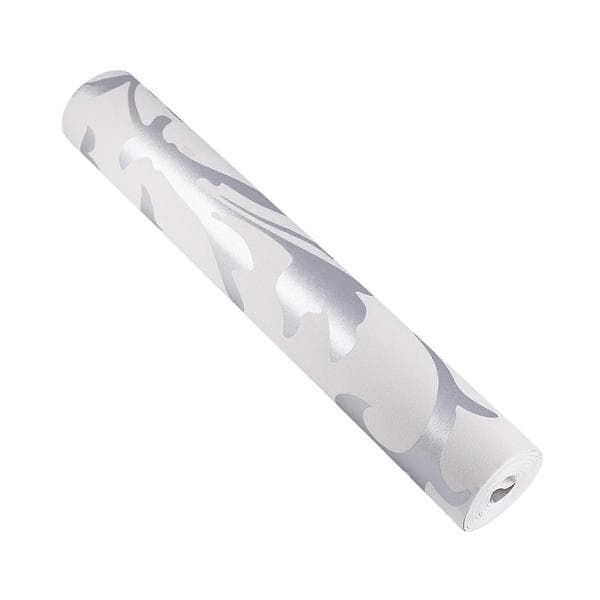 Lyxig 3D non-woven vertikal präglad tapet för sovrum silver inredning