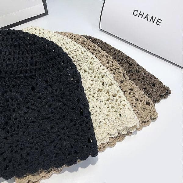 Vår Høst Håndlaget Heklet Slouchy Lue for Kvinner